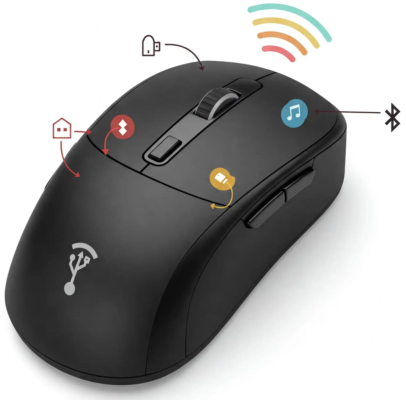 Multi-Mode Wireless & Wired Mice - Versatile Performance (RGB/Non-RGB)