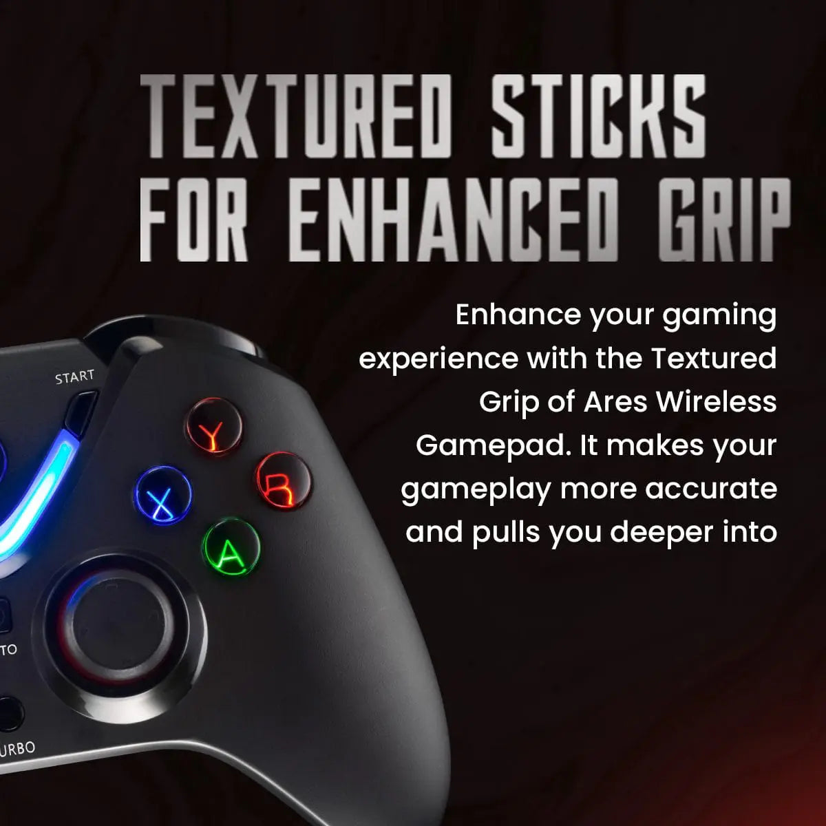 Cosmic Byte ARES RGB Wireless Controller Black for PC with Magnetic Triggers 4