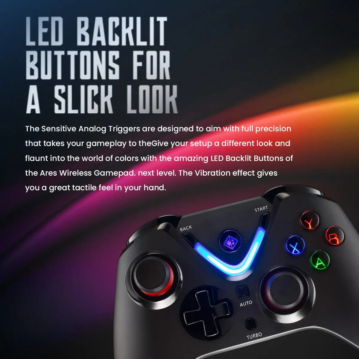 Cosmic Byte ARES RGB Wireless Controller Black for PC with Magnetic Triggers 7