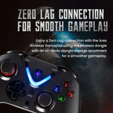 Cosmic Byte ARES RGB Wireless Controller Black for PC with Magnetic Triggers 8