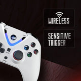 Cosmic Byte ARES RGB Wireless Controller White for PC with Magnetic Triggers 2