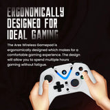 Cosmic Byte ARES RGB Wireless Controller White for PC with Magnetic Triggers 3