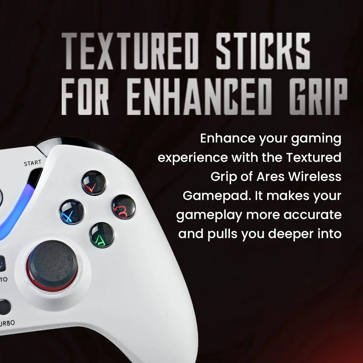 Cosmic Byte ARES RGB Wireless Controller White for PC with Magnetic Triggers 4