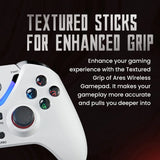 Cosmic Byte ARES RGB Wireless Controller White for PC with Magnetic Triggers 4