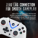 Cosmic Byte ARES RGB Wireless Controller White for PC with Magnetic Triggers 8