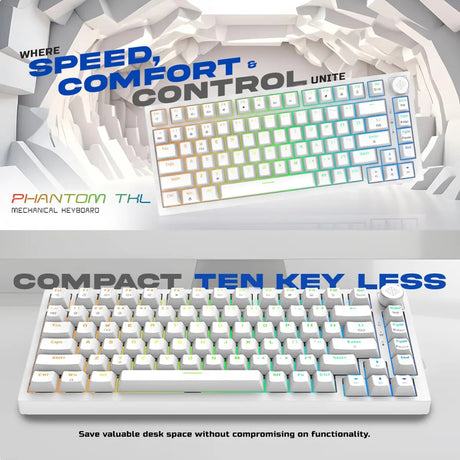 Cosmic Byte CB-GK-42 Phantom TKL Gasket RGB Mechanical Wired Keyboard with Swappable PreLubed Switches 2
