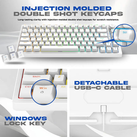 Cosmic Byte CB-GK-42 Phantom TKL Gasket RGB Mechanical Wired Keyboard with Swappable PreLubed Switches 7