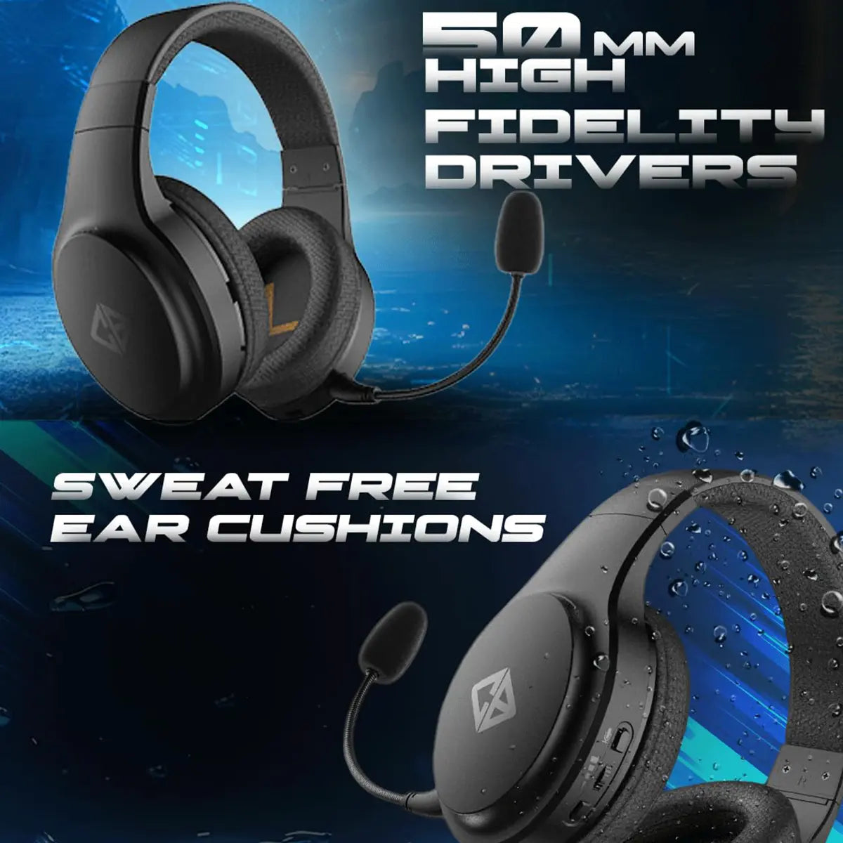 Cosmic Byte Inferno 2.4Ghz Wireless + Bluetooth + Wired Headset With Detachable ENC Mic 4