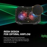 Cosmic Byte Wind RGB Laptop Cooling Pad, Dual 120mm RGB Fans,Supports up to 15.6″ Laptops 5