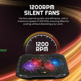 Cosmic Byte Wind RGB Laptop Cooling Pad, Dual 120mm RGB Fans,Supports up to 15.6″ Laptops 6