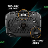 Cosmic Byte Wind RGB Laptop Cooling Pad, Dual 120mm RGB Fans,Supports up to 15.6″ Laptops 8