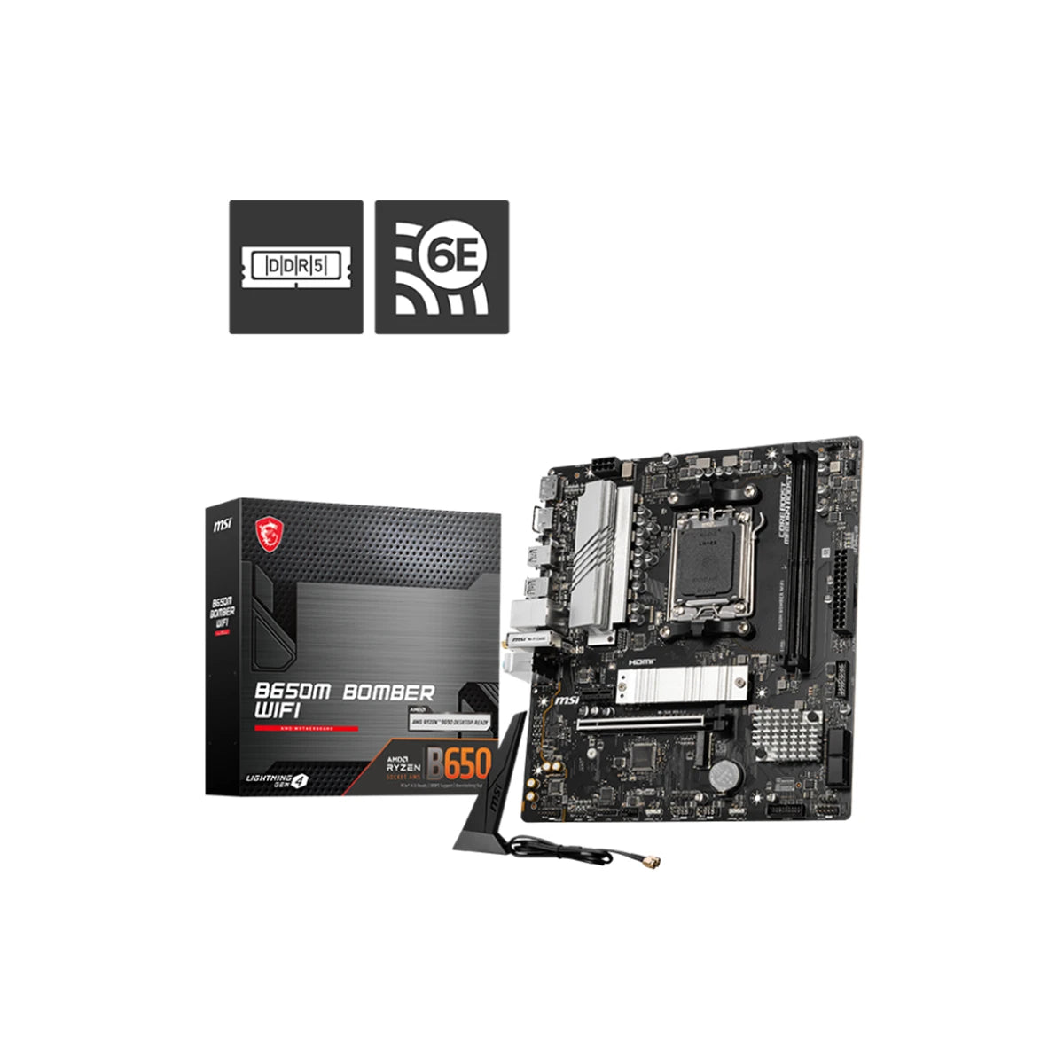 MSI B650M Bomber WiFi AM5 DDR5 Micro-ATX Motherboard