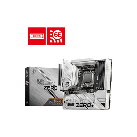 MSI B650M Project Zero AM5 DDR5 Micro-ATX Gaming Motherboard