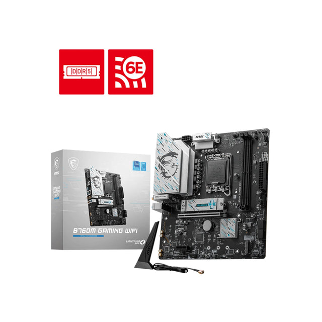 MSI B760M Gaming WiFi LGA 1700 DDR5 mATX Motherboard