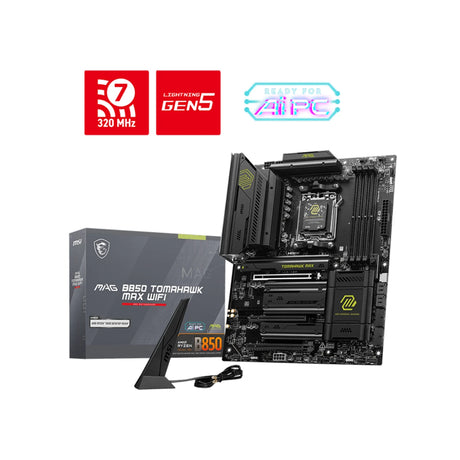 MSI MAG B850 Tomahawk MAX WiFi AM5 DDR5 ATX Motherboard