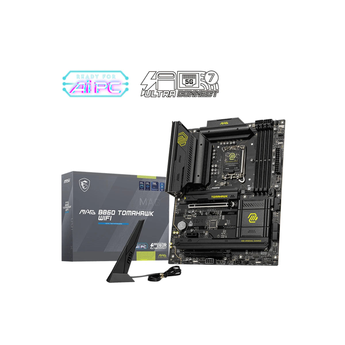 MSI MAG B860 Tomahawk WiFi LGA 1851 ATX Gaming Motherboard