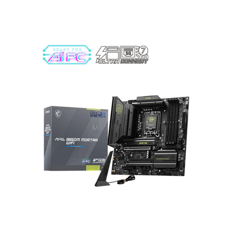 MSI MAG B860M Mortar WiFi LGA 1851 mATX Gaming Motherboard