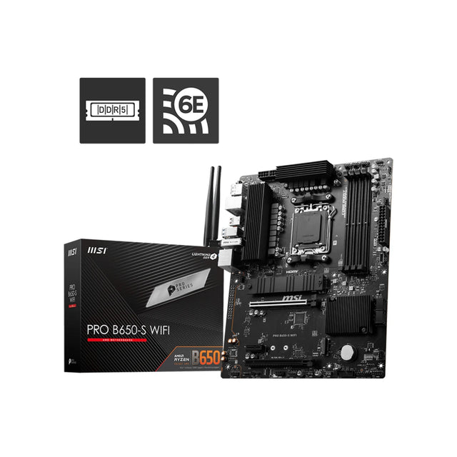 MSI PRO B650-S WiFi ProSeries AM5 DDR5 ATX Motherboard