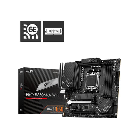 MSI PRO B650M-A WiFi AM5 DDR5 Micro-ATX Motherboard