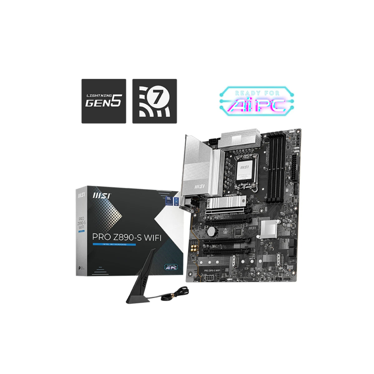 MSI PRO Z890-S WiFi LGA 1851 ATX Gaming Motherboard Black