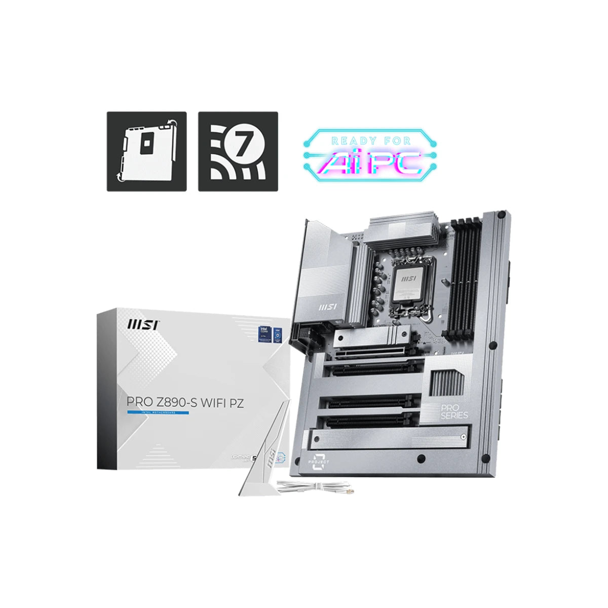 MSI PRO Z890-S Project Zero WiFi LGA 1851 ATX Gaming Motherboard