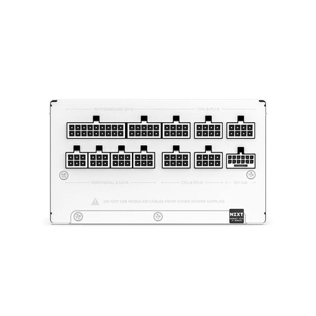 NZXT C1200 80 Plus Gold ATX 3.1 Fully Modular Low Noise Power Supply White 5
