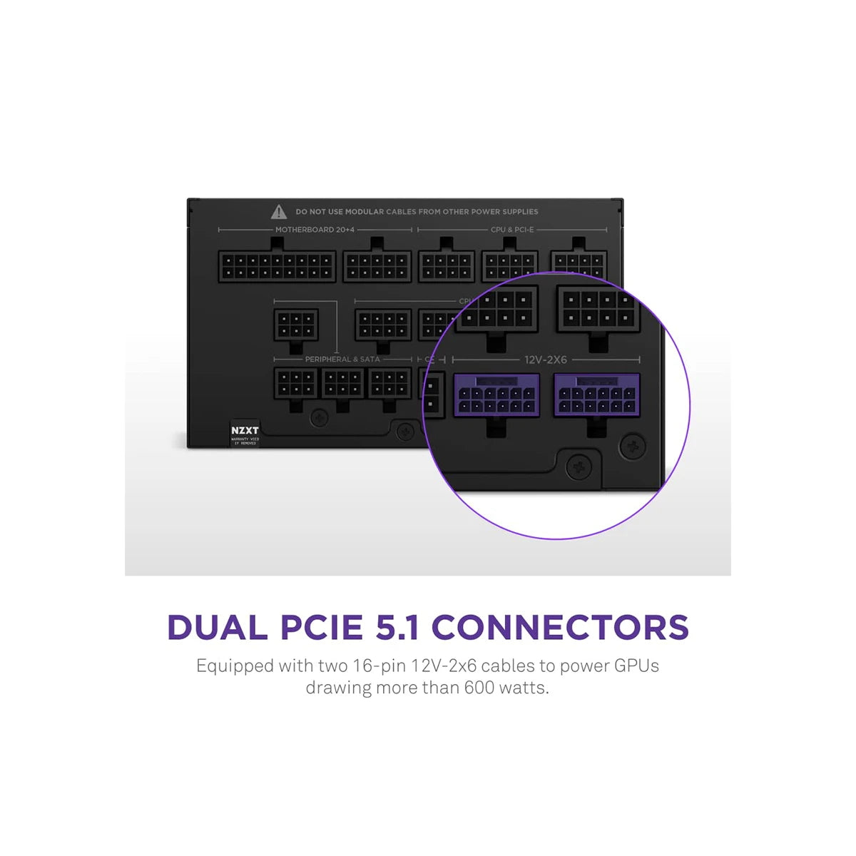 NZXT C1500 80 Plus Platinum ATX 3.1 Fully Modular Power Supply 6