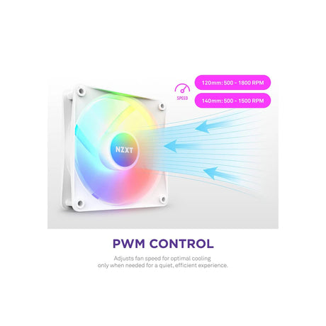 NZXT F120 RGB Core Case Fan Triple Pack White 2