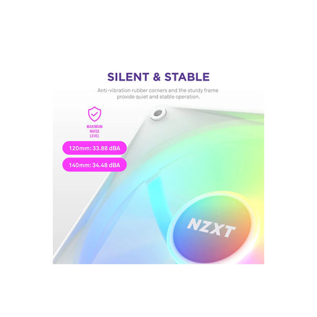 NZXT F120 RGB Core Case Fan Triple Pack White 4