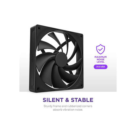 NZXT F140Q 140mm Quiet Airflow PWM Case Fan Black 3