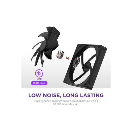 NZXT F140Q 140mm Quiet Airflow PWM Case Fan Black 4