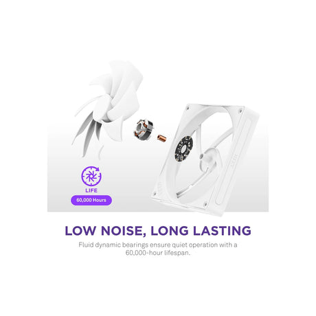 NZXT F140Q 140mm Quiet Airflow PWM Case Fan White 4