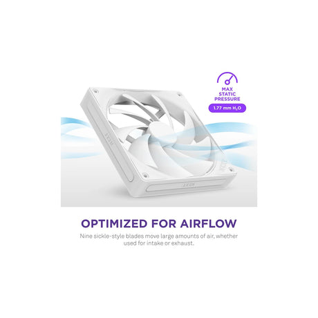 NZXT F140Q 140mm Quiet Airflow PWM Case Fan White 6