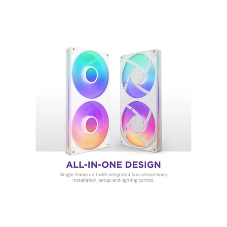 NZXT F280 RGB Core 280mm Single Frame RGB Case Fan White 3