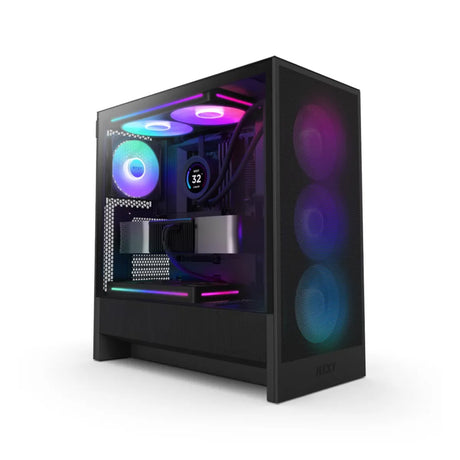 NZXT H5 Flow RGB Compact ATX Mid Tower PC Case Black 2