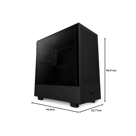 NZXT H5 Flow Compact Mid-Tower ATX PC Case Black 6