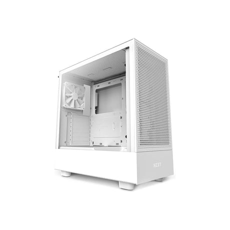 NZXT H5 Flow Compact Mid-Tower ATX PC Case White 2