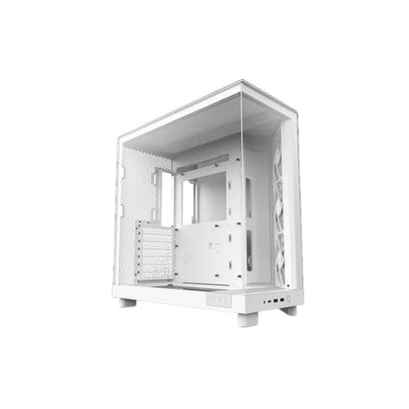 NZXT H6 Flow Compact Dual Chamber Mid Tower Airflow PC Case White 2