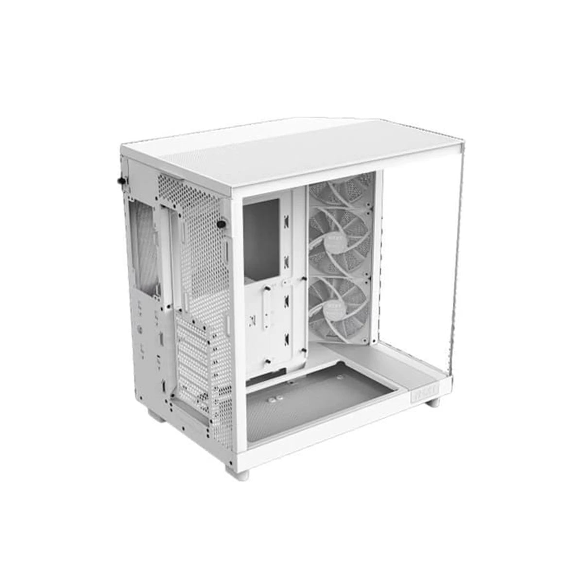 NZXT H6 Flow Compact Dual Chamber Mid Tower Airflow PC Case White 4