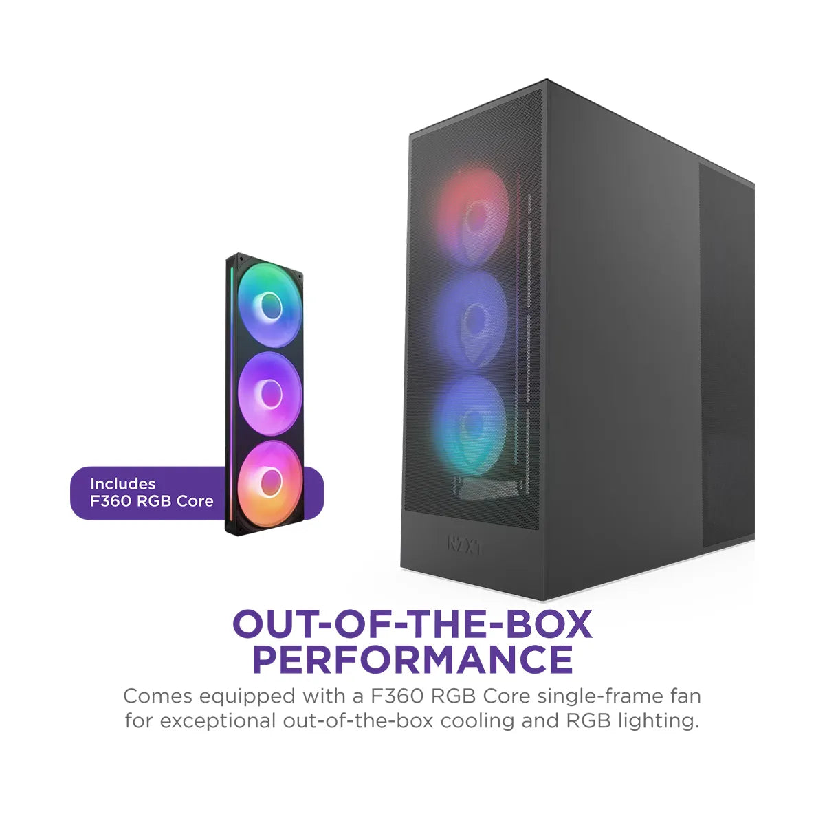 NZXT H7 Flow RGB Mid Tower PC Case Black 4