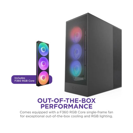 NZXT H7 Flow RGB Mid Tower PC Case Black 4