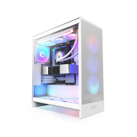 NZXT H7 Flow RGB Mid Tower PC Case White 2