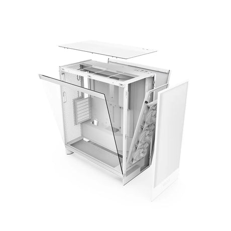 NZXT H7 Flow Mid Tower ATX Airflow PC Case White 4