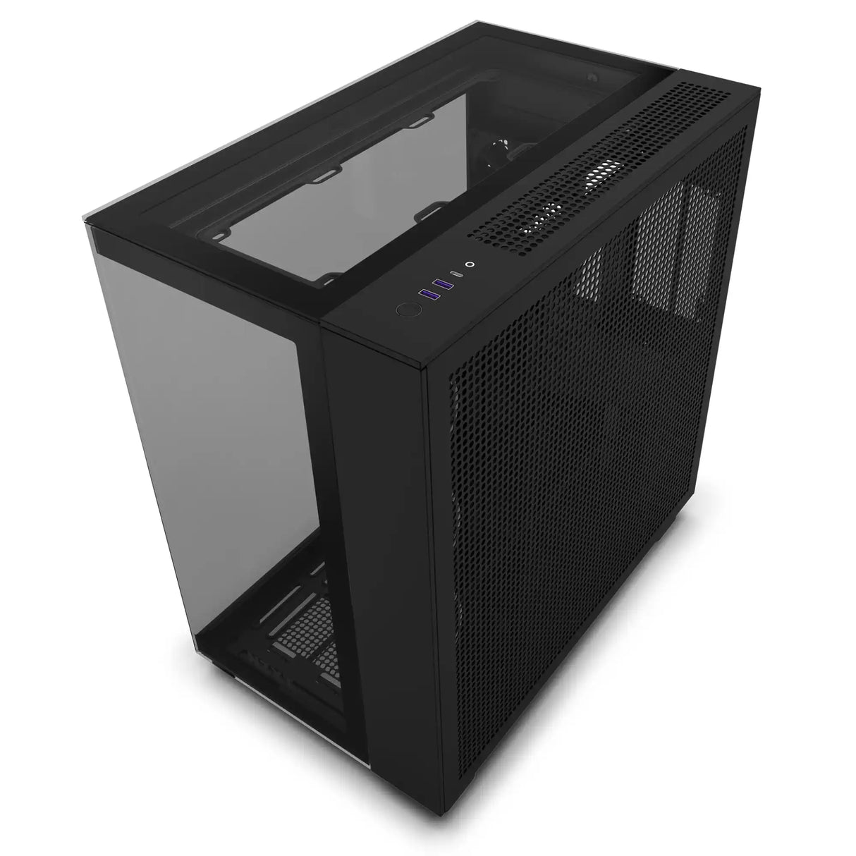 NZXT H9 Elite ATX Mid Tower PC Case Back Angle Black
