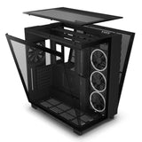 NZXT H9 Elite ATX Mid Tower PC Case Back Side Open Black