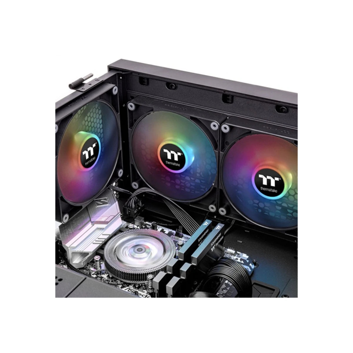 Thermaltake CT120 ARGB Sync PC Cooling Fan - 2 Fan Pack Black 6