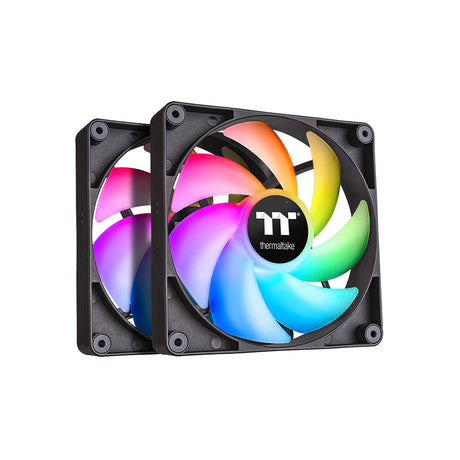 Thermaltake CT120 ARGB Sync PC Cooling Fan - 2 Fan Pack Black