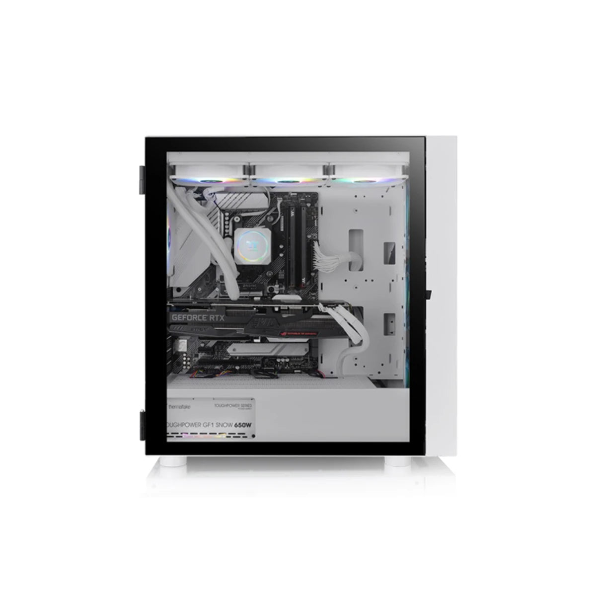 Thermaltake H570 Tempered Glass ARGB Mid Tower PC Case Snow 4