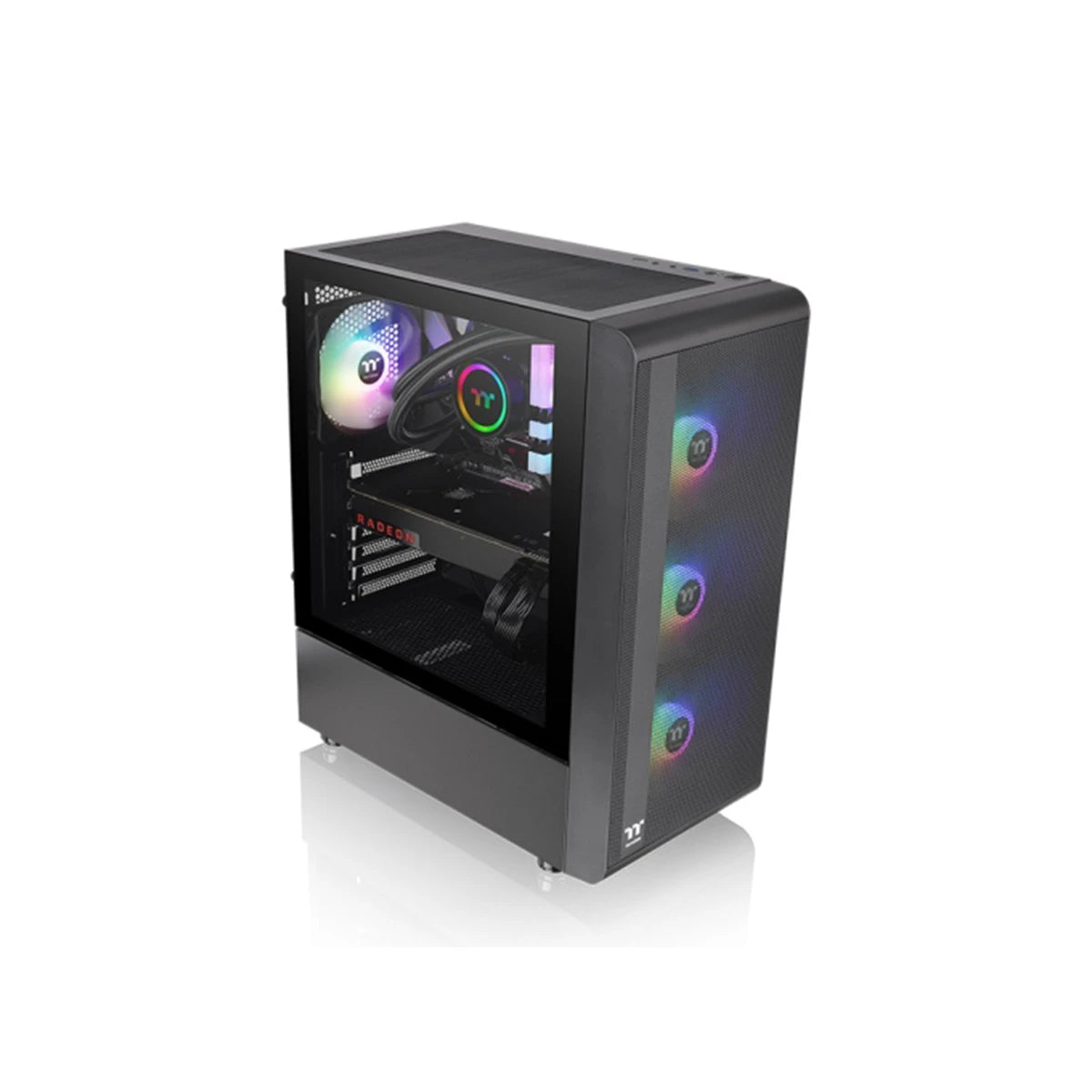 Thermaltake S200 Tempered Glass ARGB Mid Tower PC Case Black 5