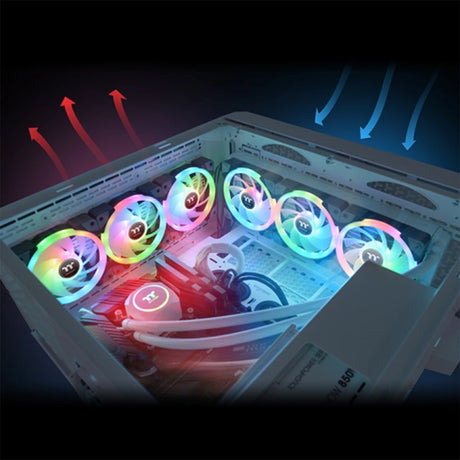 Thermaltake SWAFAN EX12 RGB Magnetic Quick Connect PWM Case Fan - 3 Fan Pack Black 6